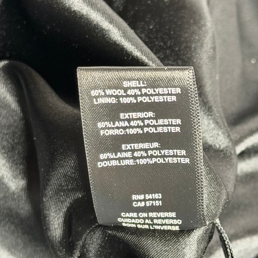Kenneth Cole Wool Blend Asymmetrical Boucle Walker Coat Black Womens Small S - Picture 10 of 12